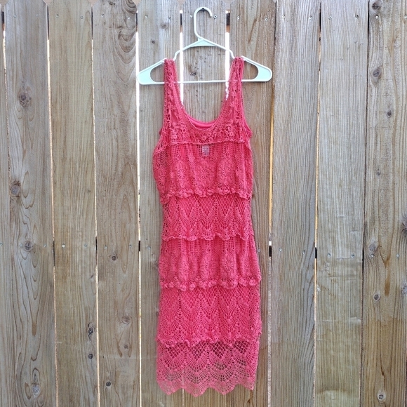 American Rag - Coral Crochet Mini Dress - Picture 7 of 13